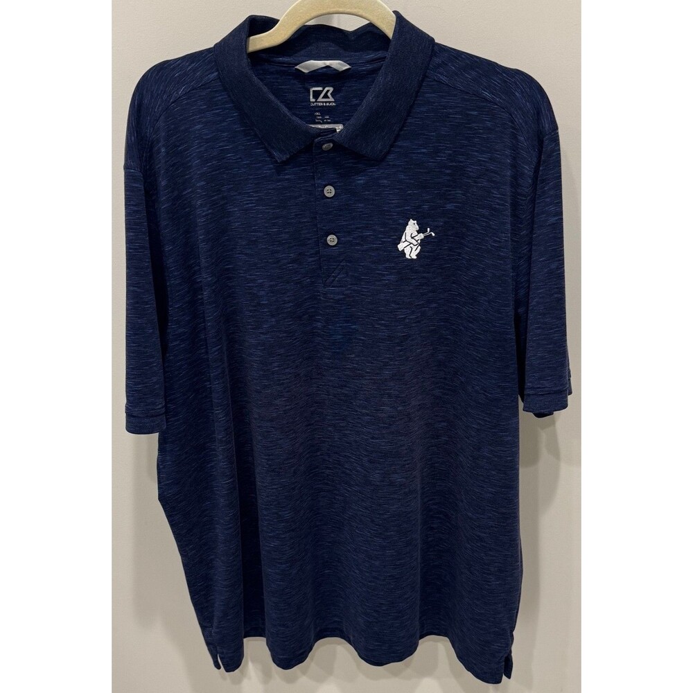 Chicago Cubs Golf 1914 Logo RARE Cutter & Buck Golf Shirt Men's Size XXL - Navy